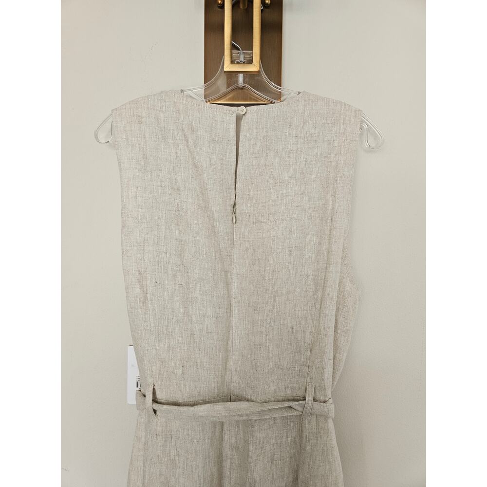 Reformation Women's Naomi Linen Jumpsuit Beige Natural NWT Size 12 - Picture 13 of 16